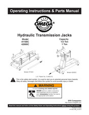 Omega 41100C Instrucciones De Funcionamiento Y Manual De Piezas