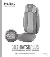 HoMedics 3D SHIATSU PLUS Manual De Instrucciones E Información De Garantía