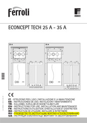 Ferroli ECONCEPT TECH 25 A Instrucciones De Uso