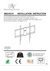 Mounting Dream MD2163-K Instrucciones De La Instalación