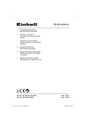 EINHELL TE-CD 18/48 Li-i Manual De Instrucciones