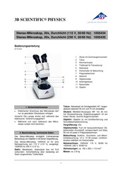 3B SCIENTIFIC PHYSICS 1005434 Instrucciones De Uso