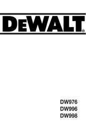 DeWalt DW976 Manual De Instrucciones