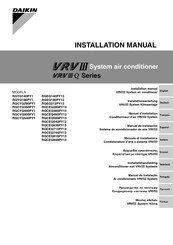 Daikin VRV III RQCEQ460PY13 Manual De Instrucciones