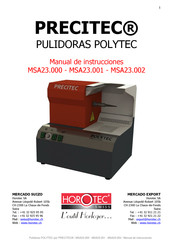 Horotec PRECITEC MSA23.001 Manual De Instrucciones