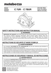 Metabo HPT C 7UR Manual De Instrucciones