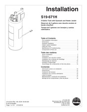 Bradley S19-671H Instalación