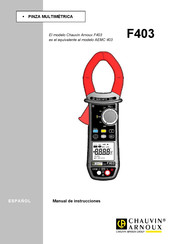 Chauvin Arnoux F403 Manual De Instrucciones