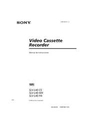 Sony SLV-L40 MX Manual De Instrucciones