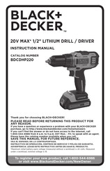 Black+Decker BDCDHP220 Manual De Instrucciones