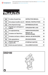 Makita DSD180ZJ Manual De Instrucciones