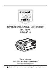 GreenWorks LB40A010 El Manual Del Propietario