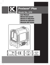 Kapro 870 Prolaser Plus Manual Del Usuario