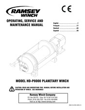 RAMSEY WINCH HD-P8000 Manual De Funcionamiento, Reparación Y Mantenimiento