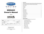 Jensen SIRIUS MSR4425 El Manual Del Propietario