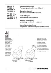 Columbus RA 55 BM 40 Manual De Instrucciones