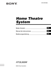 Sony HT-SL900W Manual De Instrucciones