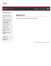 Sony BRAVIA KDL-40HX757 Manual De Instrucciones