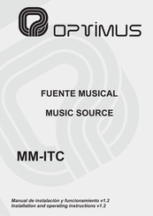 Optimus MM-ITC Manual De Instalación Y Funcionamiento