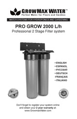 GrowMax Water PRO GROW 2000 L/h Manual De Instrucciones