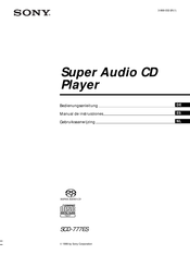 Sony SCD-777ES Manual De Instrucciones