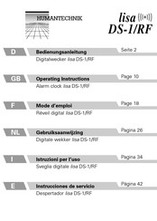 HumanTechnik lisa DS-1/RF Instrucciones De Servicio