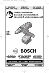 Bosch 37618 Instrucciones De Funcionamiento Y Seguridad