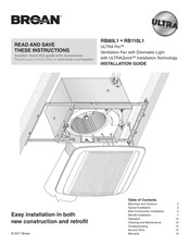 Broan ULTRA Pro RB110L1 Guia De Instalacion