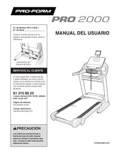 Pro-Form PRO 2000 Manual Del Usuario