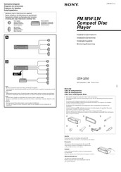 Sony CDX-3250 Guia De Inicio Rapido