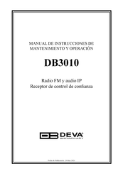 DEVA Broadcast DB3010 Manual De Instrucciones De Mantenimiento Y Operación