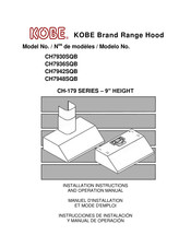 KOBE CH7948SQB Instrucciones De Instalación Y Manual De Operación