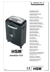 HSM shredstar X13 Instrucciones De Servicio