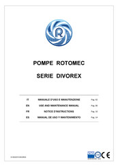 POMPE ROTOMEC D 5020 Manual De Uso Y Mantenimiento