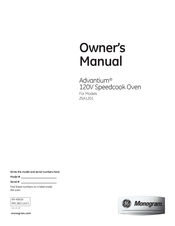 GE Monogram Advantium ZSA1201 Manual Del Usuario