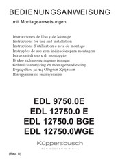 Kuppersbusch EDL 12750.0 BGE Instrucciones De Uso Y De Montaje