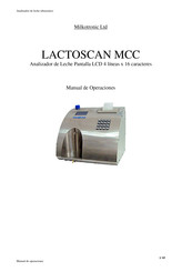 Milkotronic LACTOSCAN MCC Manual De Operaciones