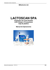 Milkotronic LACTOSCAN SPA Manual De Operaciones