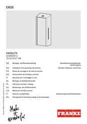 Franke EXOS627X Instrucciones De Montaje