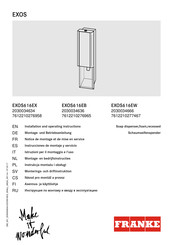 Franke EXOS616EX Instrucciones De Montaje Y Servicio