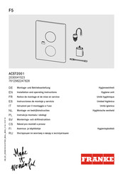 Franke ACST2001 Instrucciones De Montaje Y Servicio