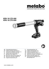 Metabo KPA 18 LTX 400 Manual De Instrucciones