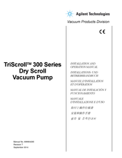 Agilent Technologies TriScroll 300 Serie Manual De Instalación Y Funcionamiento