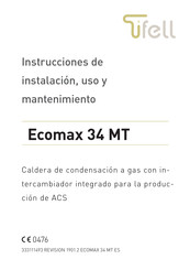 Tifell Ecomax 34 MT Instrucciones De Instalación, Uso Y Mantenimiento