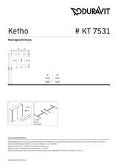 DURAVIT Ketho KT 7531 Instrucciones De Montaje