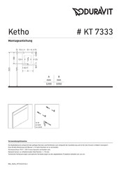 DURAVIT Ketho KT 7333 Instrucciones De Montaje