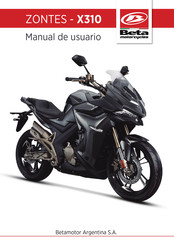 Beta Motorcycles ZONTES-X310 Manual De Usuario