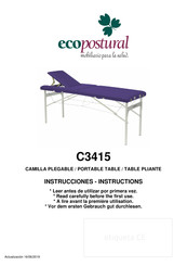 ECOPOSTURAL C3415 Instrucciones