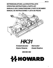 Howard HK31 Manual De Instrucciones Y Lista De Piezas