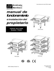 Middleby Marshall PS540E Manual De Funcionamiento E Instalacion Del Propietario